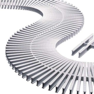 Rejilla transversal blanco para curvas reversible 195mm Astralpool. 00220