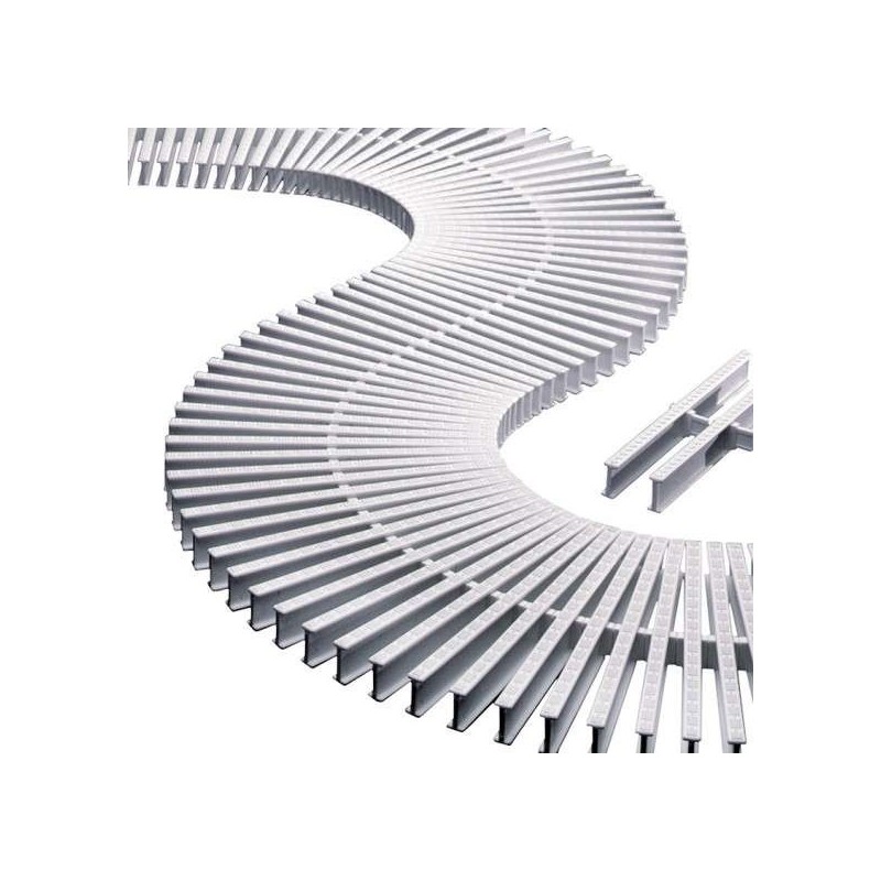 Rejilla transversal blanco para curvas reversible 195mm Astralpool. 00220