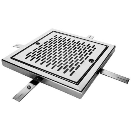 REJA DE DESAGÜE PISC. HORM. 300X300 mm AISI-304. 00285