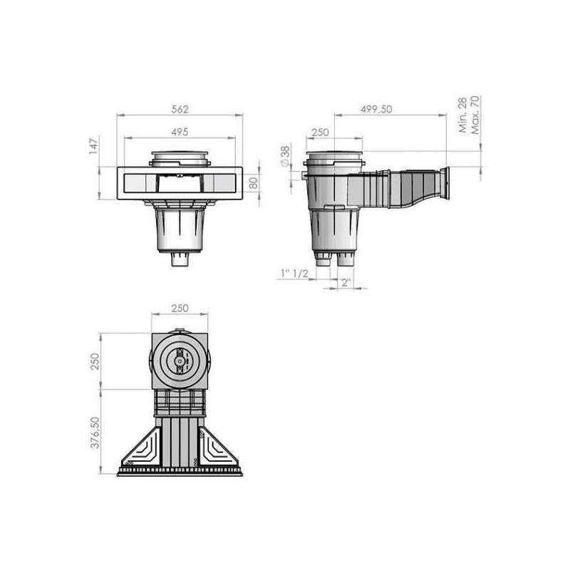 SKIMMER NORM PARA PISCINAS PREFABRICADAS SIN INSERTOS. 56299