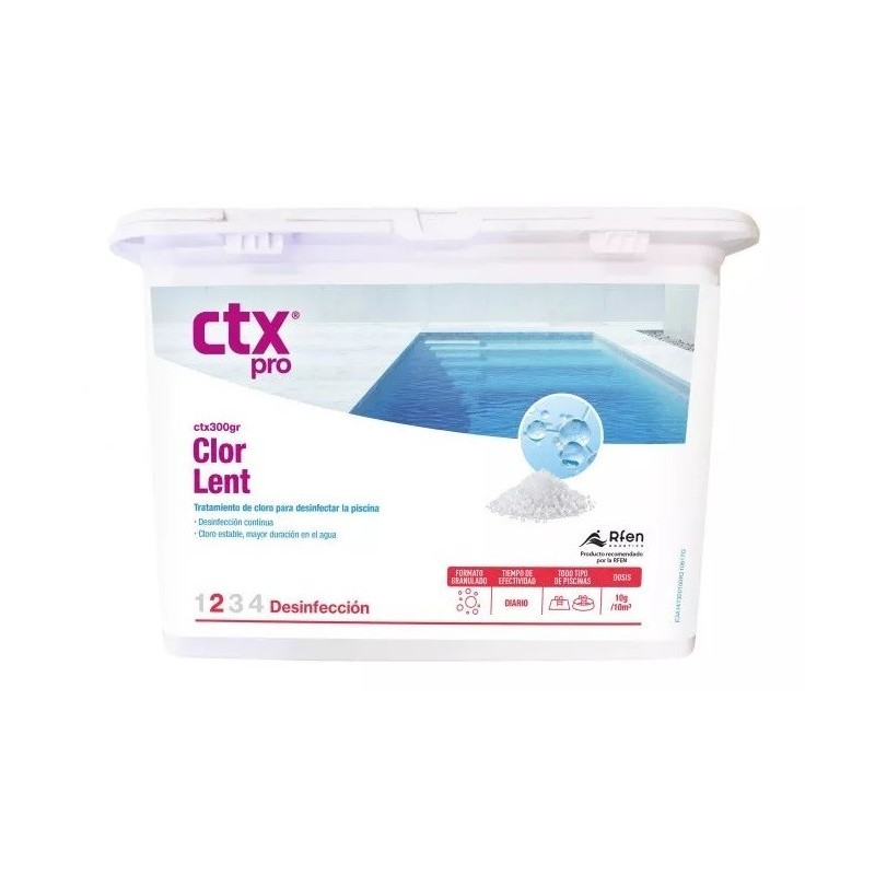CTX 300GR ClorLent 10KG. Cloro granulado lento. 10890