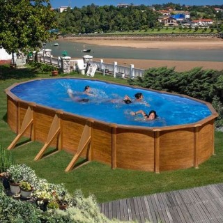 Piscina elevada madera 610x375x120 Gre. KIT610W