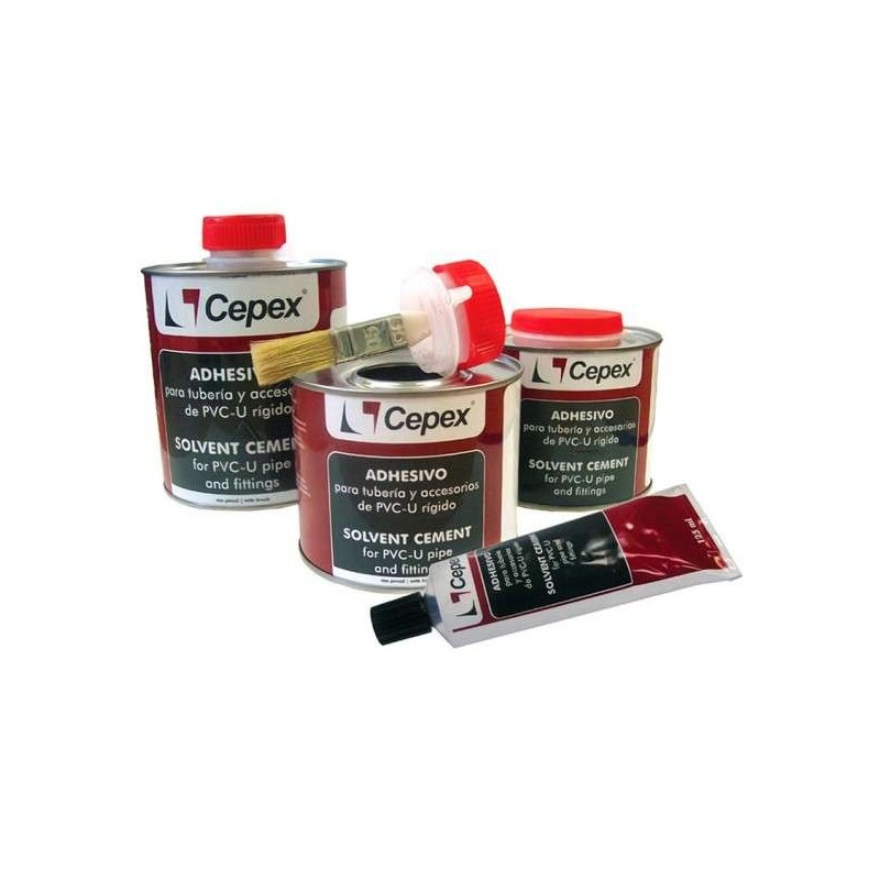 Adhesivo PVC 250cc con pincel Cepex. 02430