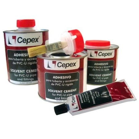 Adhesivo PVC 250cc con pincel Cepex. 02430