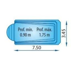 Malla poliéster Piscina S750 R - Europa Piscinas. COBPOL750