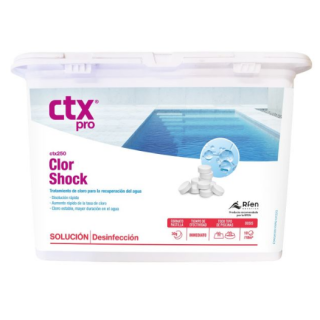 CTX-250 Clorshock 1KG - Dicloro en tabletas Premium. 75133 20 unidades