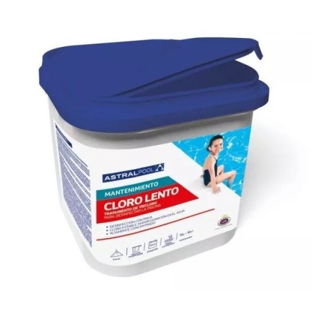 CLORO LENTO EN POLVO 5 kg. ASTRAPOOL. 11401 4 UD