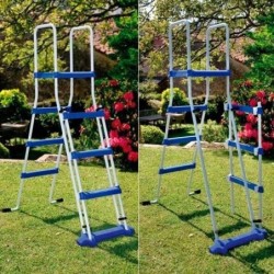 Piscina elevada GRANADA grafito 730 x 375 x 132 cm Gre. KITPROV738GF