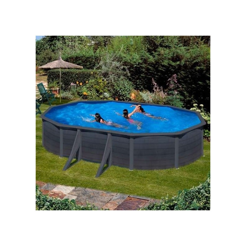 Piscina elevada KEA grafito 500 x 300 x 120 cm Gre. KIT500GF