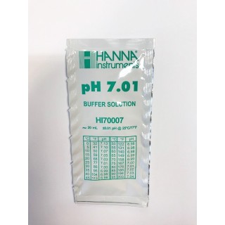 Solución de calibración en sobre Hanna pH 7.01 20ml. HI70007