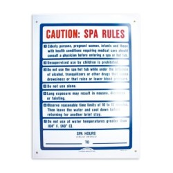 Cartel seguridad inglés SPA RULES. 101170