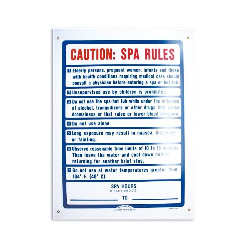 Cartel seguridad inglés SPA RULES. 101170