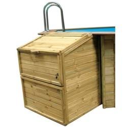 Caseta filtración piscina madera Gre. 787247