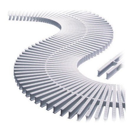 CAJA 365 UD. REJILLA TRANSVERSAL BLANCO CURVAS REVERSIBLE 245x35. AP-00221