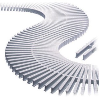 CAJA 375 UD. REJILLA TRANSVERSAL BLANCO CURVAS NO REVERSIBLE 245x22. AP-11108