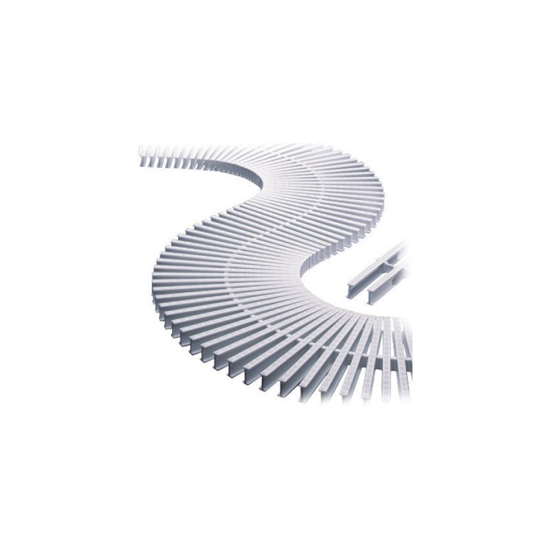 CAJA 375 UD. REJILLA TRANSVERSAL BLANCO CURVAS NO REVERSIBLE 245x22. AP-11108
