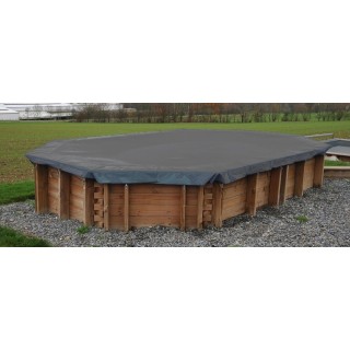 Cubierta de invierno piscina madera ovalada 575 x 375 Gre. CIKPBOC535
