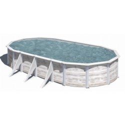Piscina acero Finlandia 610 x 375 x 120 cm GRE. KIT610N