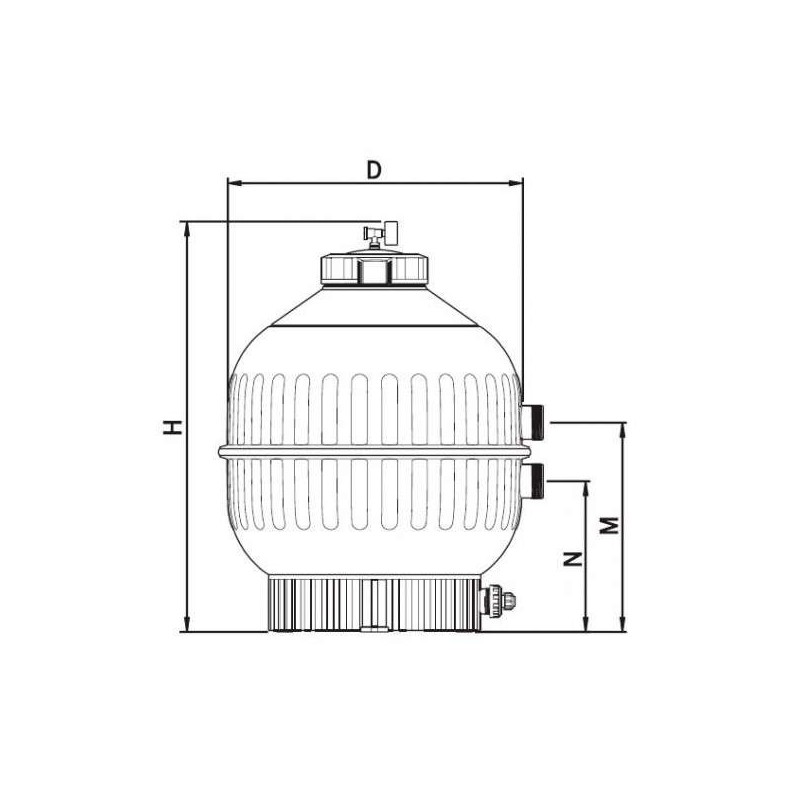 FILTRO CANTABRIC Ø 400 LATERAL SAL. 1 1 2. 22398