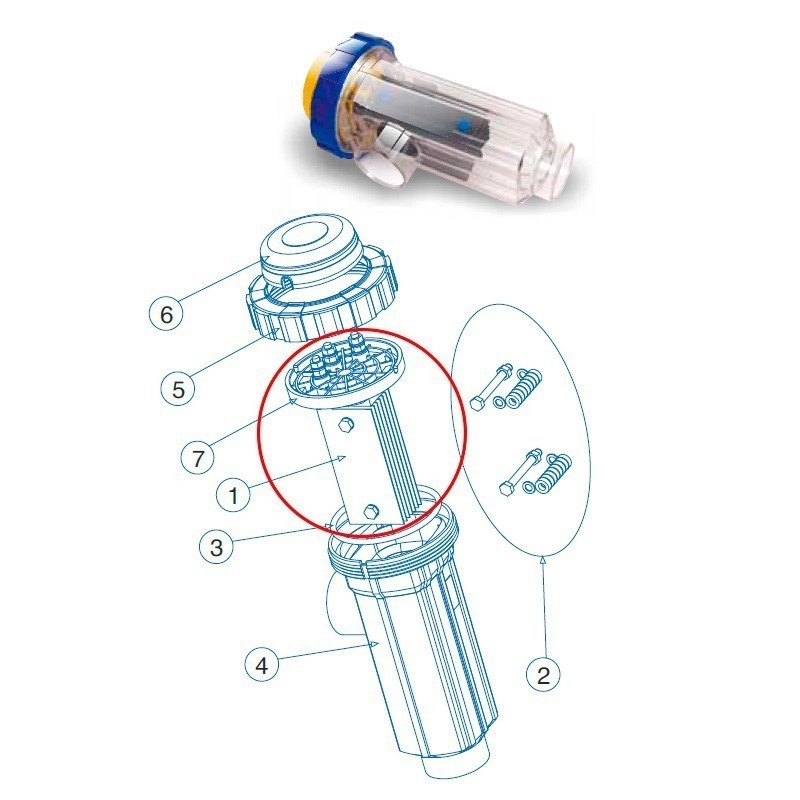 Repuesto electrodo autolimpiante D-8A Idegis. R-018