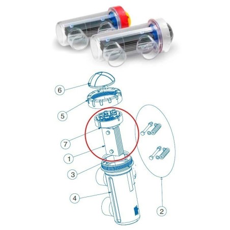 Electrodo célula DT7 Serie 2012 IDEGIS. R-458