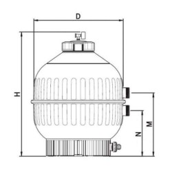 FILTRO CANTABRIC Ø 400 LATERAL 1 1 2 válvula selectora tornillos. 22398CP