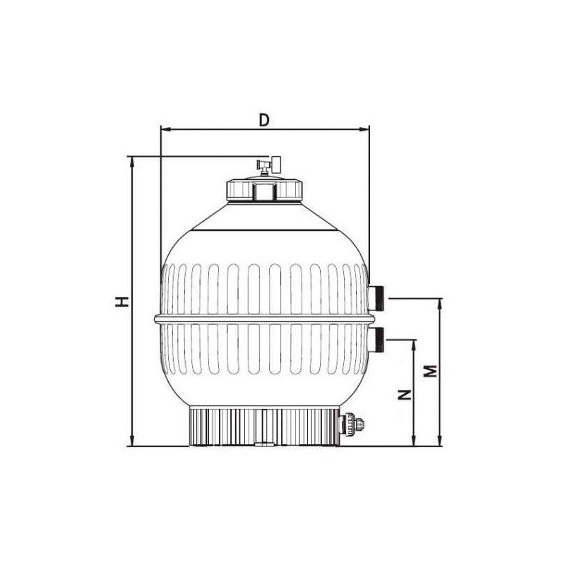 FILTRO CANTABRIC Ø 400 LATERAL 1 1 2 válvula selectora tornillos. 22398CP