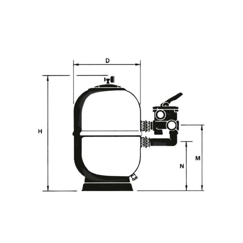 Filtro Aster D.600 con valvula selectora Astralpool 00499