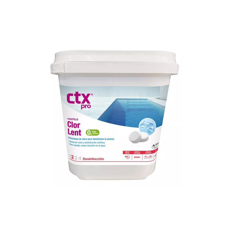 CTX 370.0 ClorLent 25KG. 0% Bórico Cloro lento en pastillas 250gr. 75368