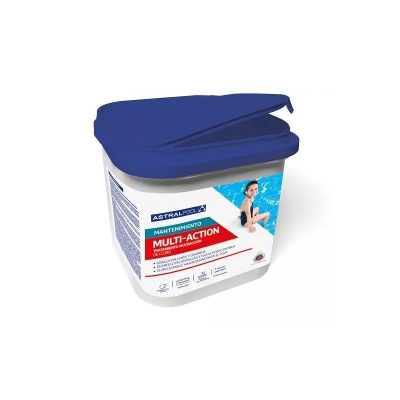 MULTIACCIÓN TABLETAS CLORO 250gr 25kg 0% ACIDO BÓRICO. 75367