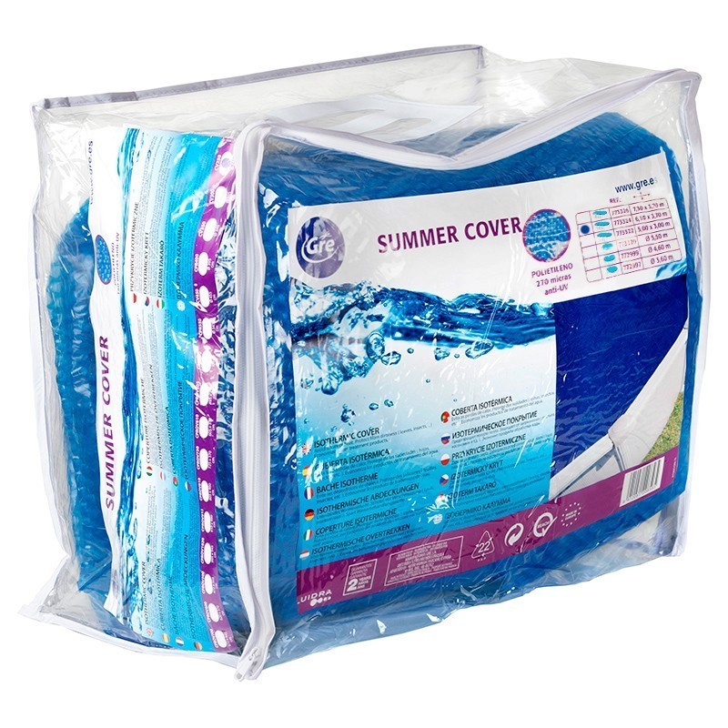 Cubierta isotérmica Premium para piscina 1000 x 550 Gre. CVP1000