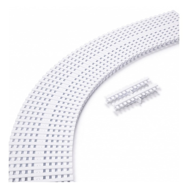 Rejilla piscina blanca para curvas 295x22 Astralpool. 28658