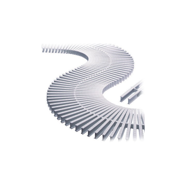 CAJA 500 UD. REJILLA TRANSVERSAL BLANCO CURVAS NO REVERSIBLE 195x22. AP-11107